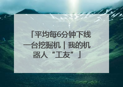 平均每6分钟下线一台挖掘机｜我的机器人“工友”