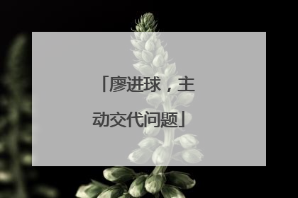 廖进球，主动交代问题