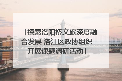 探索洛阳桥文旅深度融合发展 洛江区政协组织开展课题调研活动