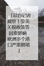 总台记者观察丨受美关税政策等因素影响 欧洲多个港口严重拥堵
