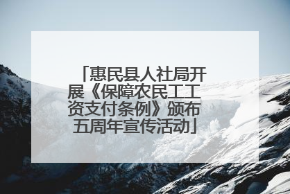 惠民县人社局开展《保障农民工工资支付条例》颁布五周年宣传活动