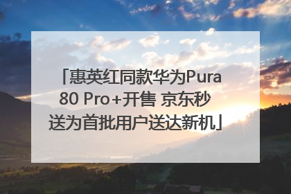 惠英红同款华为Pura 80 Pro+开售 京东秒送为首批用户送达新机
