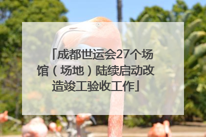 成都世运会27个场馆（场地）陆续启动改造竣工验收工作