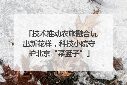 技术推动农旅融合玩出新花样，科技小院守护北京“菜篮子”