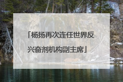 杨扬再次连任世界反兴奋剂机构副主席