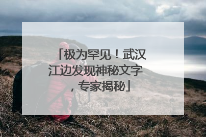 极为罕见！武汉江边发现神秘文字，专家揭秘