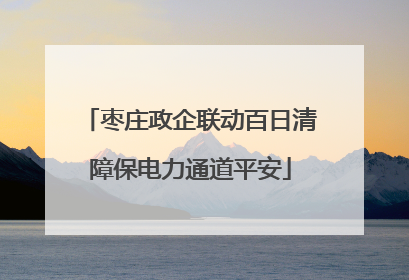 枣庄政企联动百日清障保电力通道平安