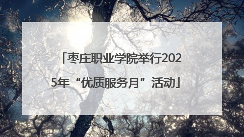 枣庄职业学院举行2025年“优质服务月”活动