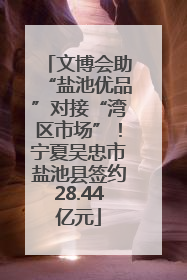 文博会助“盐池优品”对接“湾区市场”！宁夏吴忠市盐池县签约28.44亿元