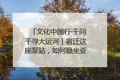 文化中国行·千问千寻大运河｜宿迁这座泵站，如何稳坐亚洲第一宝座？