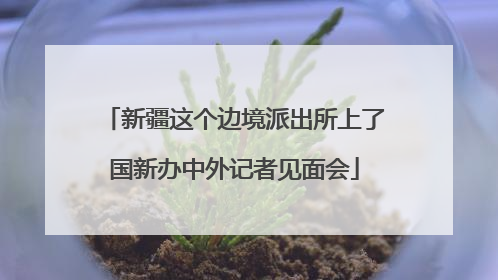 新疆这个边境派出所上了国新办中外记者见面会