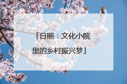 日照：文化小院里的乡村振兴梦