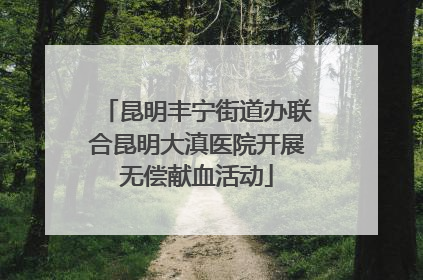 昆明丰宁街道办联合昆明大滇医院开展无偿献血活动