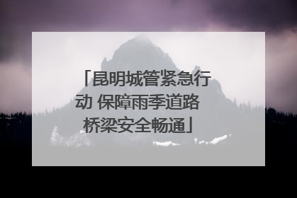 昆明城管紧急行动 保障雨季道路桥梁安全畅通