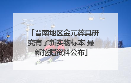 晋南地区金元葬具研究有了新实物标本 最新挖掘资料公布