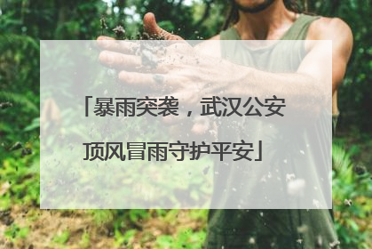 暴雨突袭，武汉公安顶风冒雨守护平安