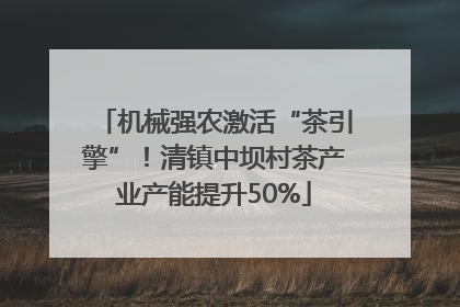 机械强农激活“茶引擎”！清镇中坝村茶产业产能提升50%