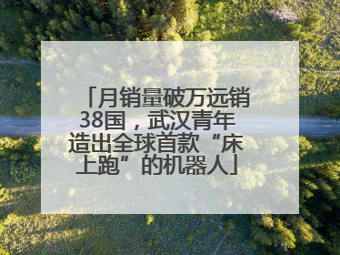 月销量破万远销38国，武汉青年造出全球首款“床上跑”的机器人