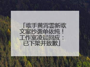歌手黄霄雲新歌文案抄袭单依纯！工作室凌晨回应：已下架并致歉