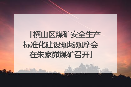 横山区煤矿安全生产标准化建设现场观摩会在朱家峁煤矿召开