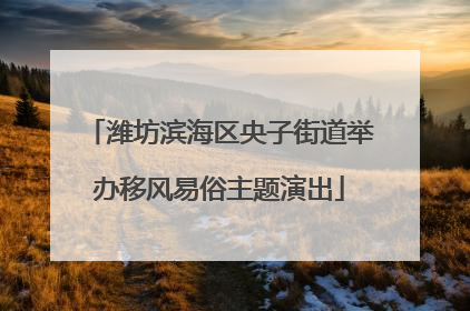 潍坊滨海区央子街道举办移风易俗主题演出