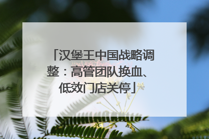 汉堡王中国战略调整：高管团队换血、低效门店关停