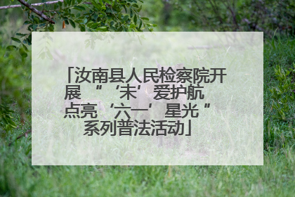 汝南县人民检察院开展 “‘未’爱护航 点亮‘六一’星光 ”系列普法活动