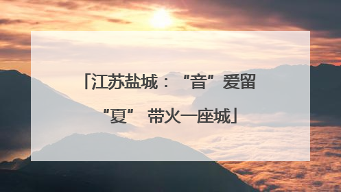 江苏盐城：“音”爱留“夏” 带火一座城