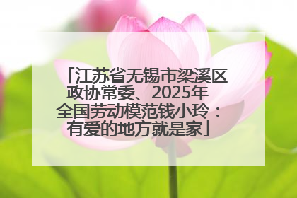江苏省无锡市梁溪区政协常委、2025年全国劳动模范钱小玲：有爱的地方就是家