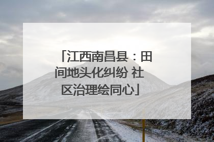 江西南昌县：田间地头化纠纷 社区治理绘同心