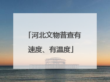 河北文物普查有速度、有温度