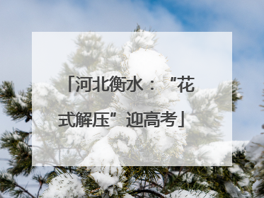 河北衡水：“花式解压”迎高考