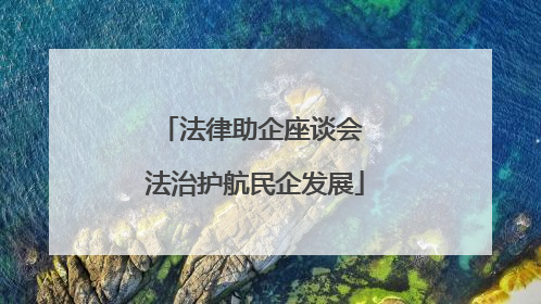 法律助企座谈会 法治护航民企发展
