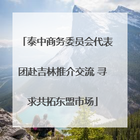 泰中商务委员会代表团赴吉林推介交流 寻求共拓东盟市场