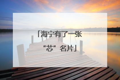 海宁有了一张“芯”名片