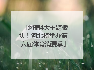 涵盖4大主题板块！河北将举办第六届体育消费季