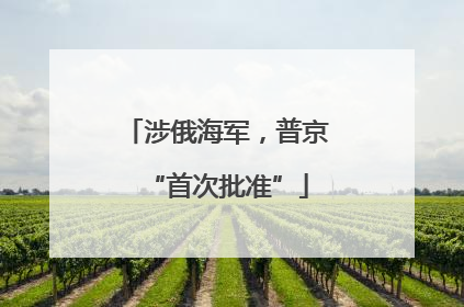 涉俄海军，普京“首次批准”