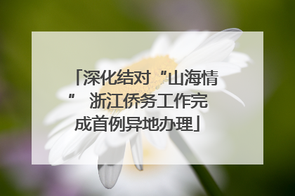 深化结对“山海情” 浙江侨务工作完成首例异地办理