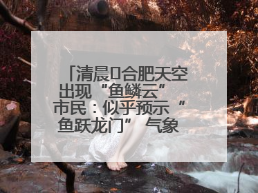 清晨﻿合肥天空出现“鱼鳞云” 市民：似乎预示“鱼跃龙门” 气象专家科普