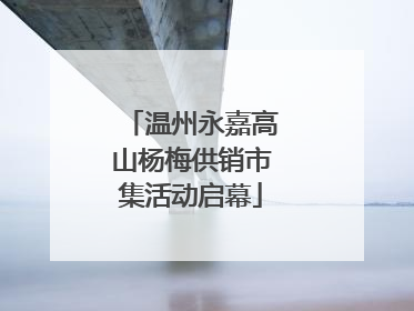 温州永嘉高山杨梅供销市集活动启幕