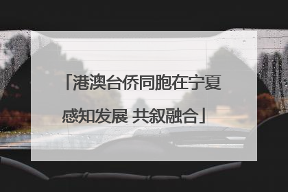 港澳台侨同胞在宁夏感知发展 共叙融合