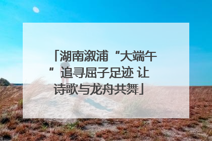 湖南溆浦“大端午”追寻屈子足迹 让诗歌与龙舟共舞