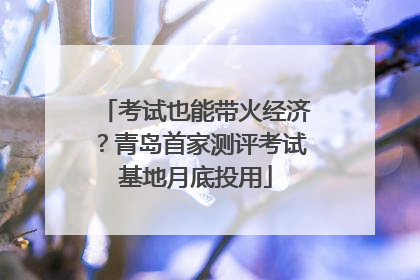 考试也能带火经济？青岛首家测评考试基地月底投用