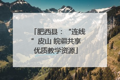 肥西县：“连线”皮山 皖疆共享优质教学资源