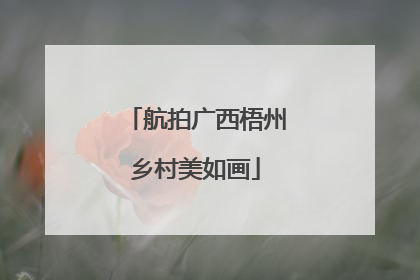航拍广西梧州乡村美如画