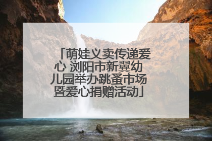 萌娃义卖传递爱心 浏阳市新翼幼儿园举办跳蚤市场暨爱心捐赠活动