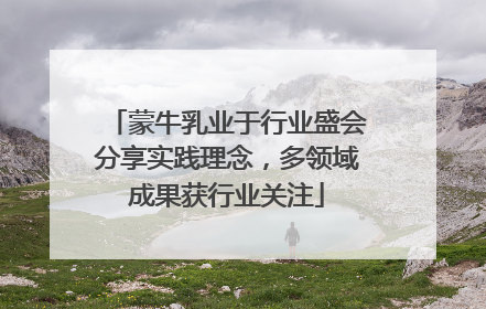 蒙牛乳业于行业盛会分享实践理念，多领域成果获行业关注