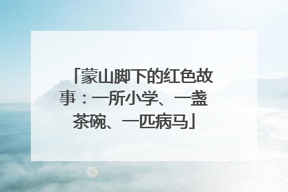 蒙山脚下的红色故事：一所小学、一盏茶碗、一匹病马