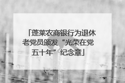 蓬莱农商银行为退休老党员颁发“光荣在党五十年”纪念章