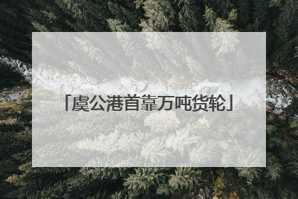 虞公港首靠万吨货轮